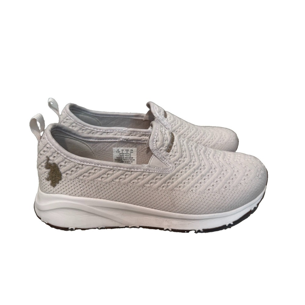US Polo Assn Ecker-CK Womens 8.5W Slip On Knit‎ Comfort Walking Shoes Sneakers